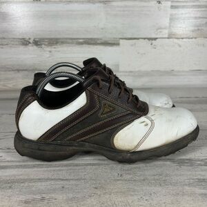 Etonic Mens‎ Golf Shoes Brown White Oxford Leather Size 9 US